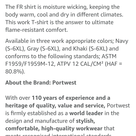 Portwest 4XL Henley top - Picture 9 of 12